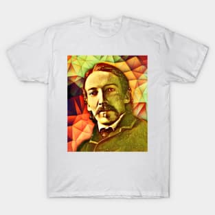 Robert Louis Stevenson Snow Portrait | Robert Louis Stevenson Snow Artwork 10 T-Shirt